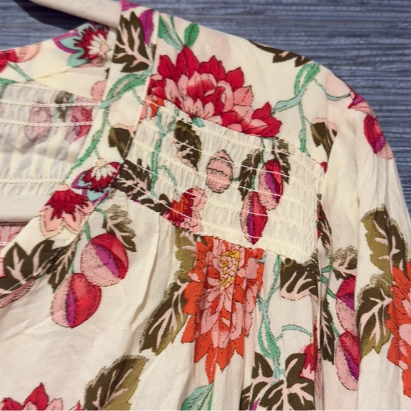 Rose + Olive Women’s Top Plus Size 2XL Floral V-Neck 3/4 Sleeve Flowy Relaxed - Picture 3 of 8